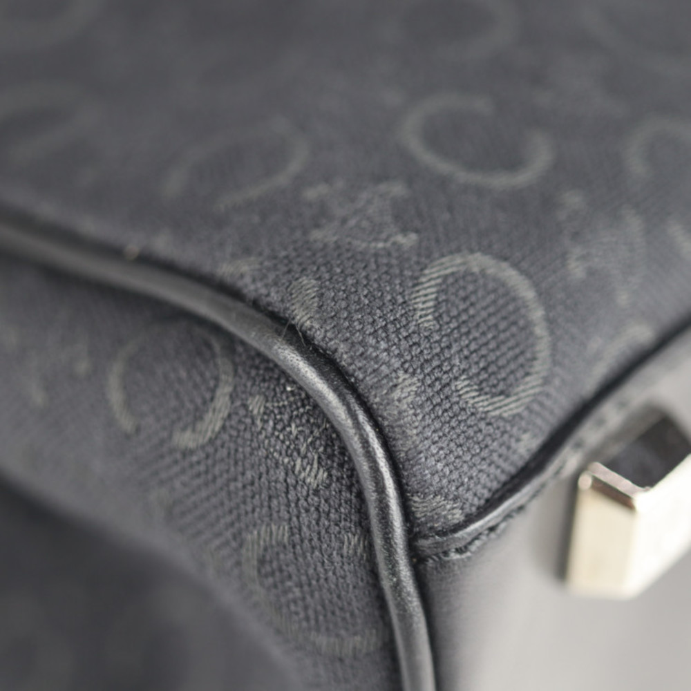 Celine C Macadam Canvas Leather Tote Bag Black - image 6